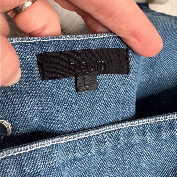 h:ours Olivia Mini Denim Dress Size L - Picture 7 of 8